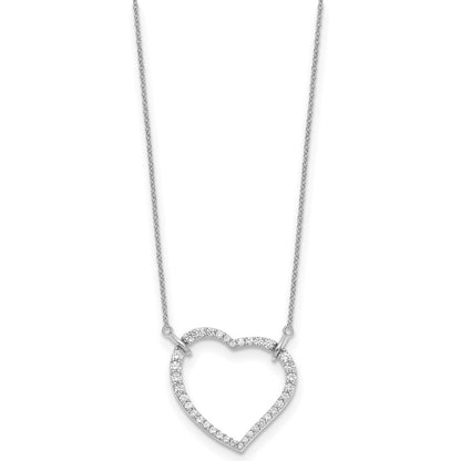 True Origin Lab Grown Diamond VS+ F+ Complete 18in Open Heart Necklace