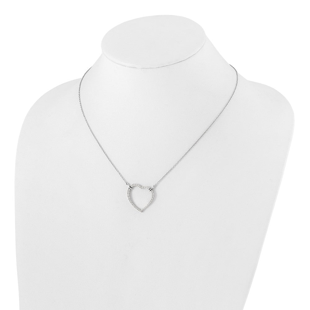 True Origin Lab Grown Diamond VS+ F+ Complete 18in Open Heart Necklace
