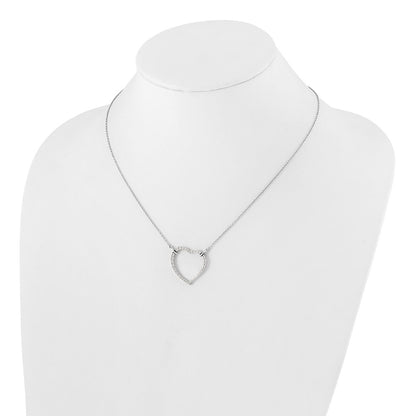 True Origin Lab Grown Diamond VS+ F+ Complete 18in Open Heart Necklace