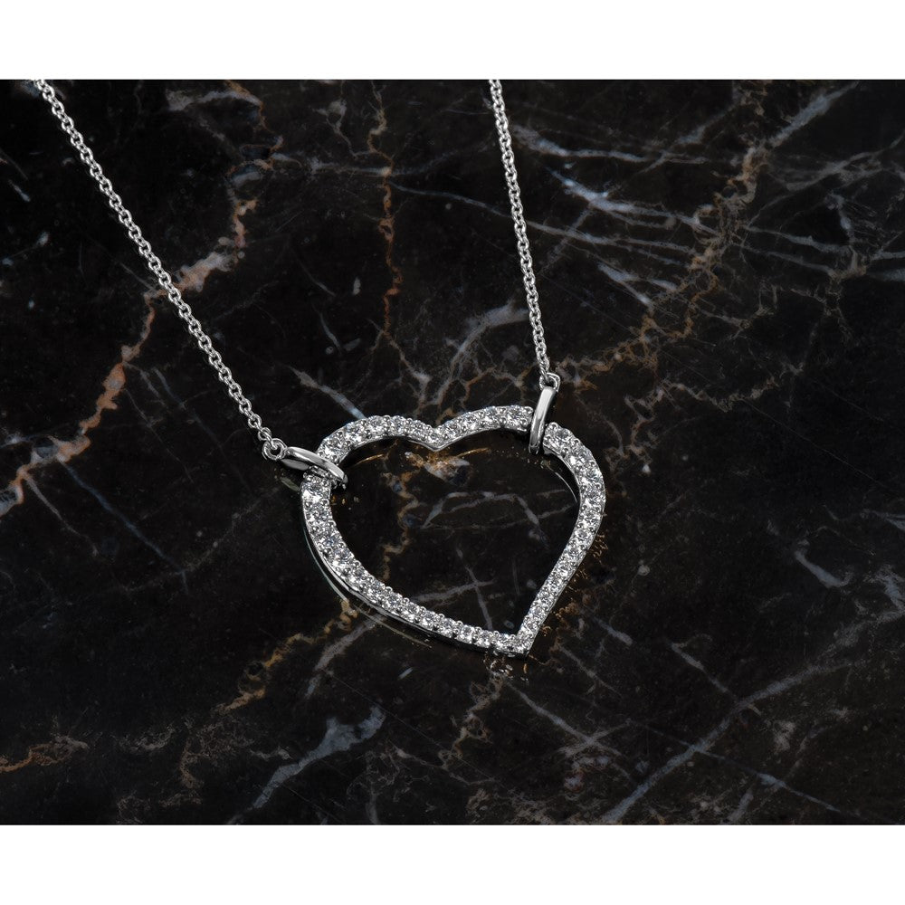 True Origin Lab Grown Diamond VS+ F+ Complete 18in Open Heart Necklace