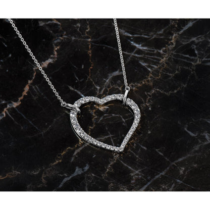 True Origin Lab Grown Diamond VS+ F+ Complete 18in Open Heart Necklace
