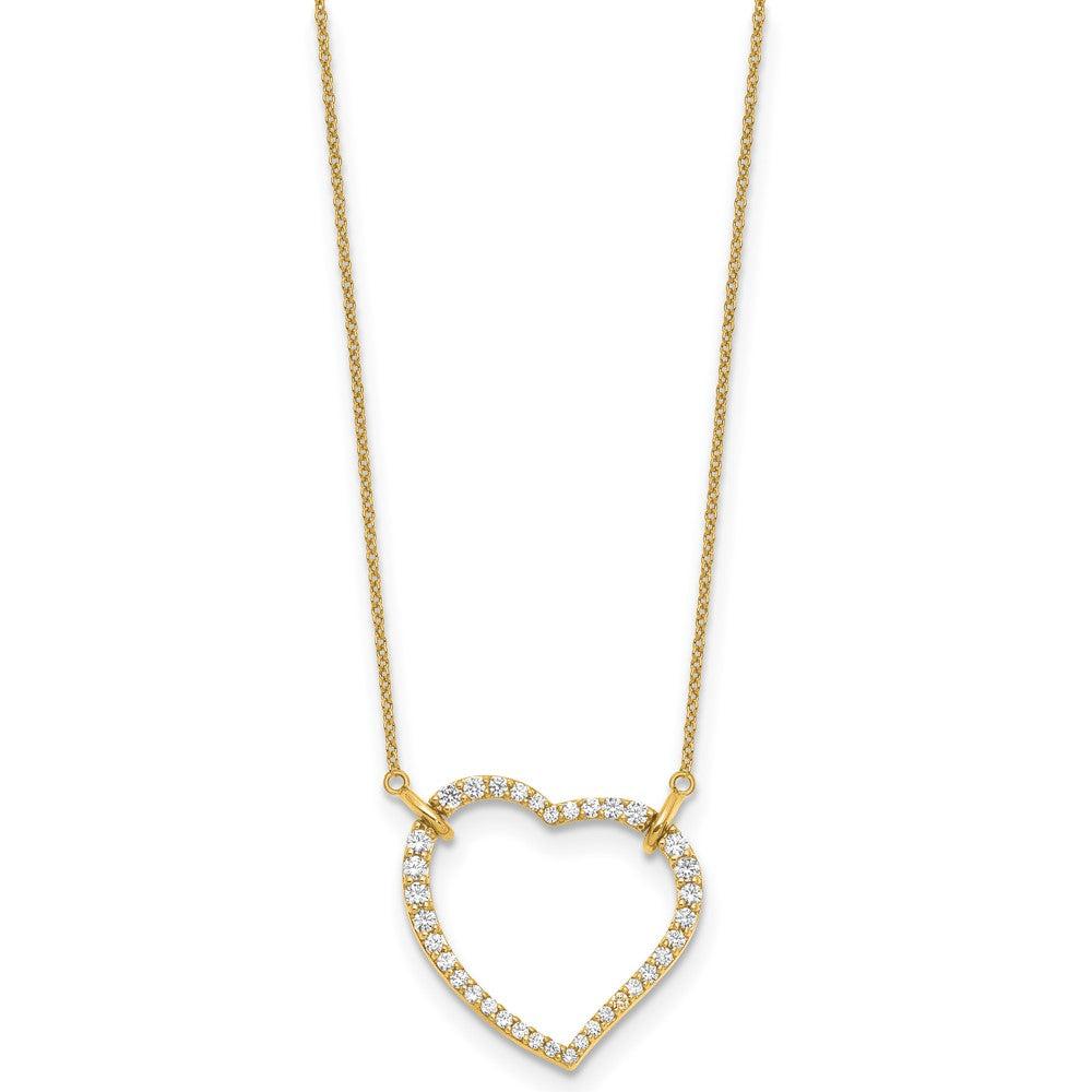 True Origin Lab Grown Diamond VS+ F+ Complete 18in Open Heart Necklace
