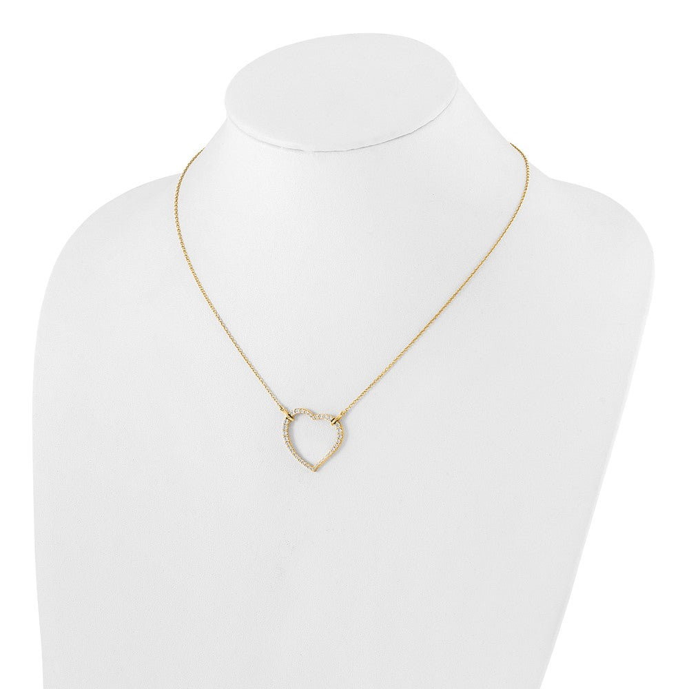 True Origin Lab Grown Diamond VS+ F+ Complete 18in Open Heart Necklace