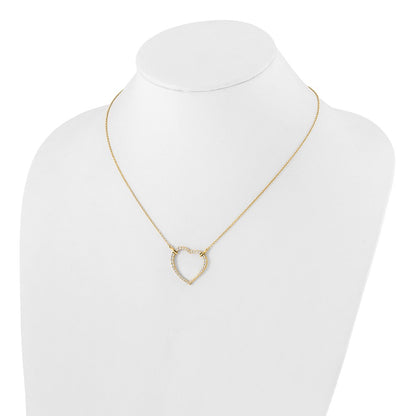 True Origin Lab Grown Diamond VS+ F+ Complete 18in Open Heart Necklace