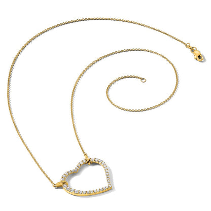 True Origin Lab Grown Diamond VS+ F+ Complete 18in Open Heart Necklace