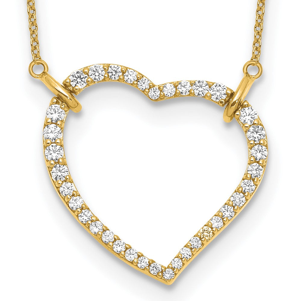 True Origin Lab Grown Diamond VS+ F+ Complete 18in Open Heart Necklace