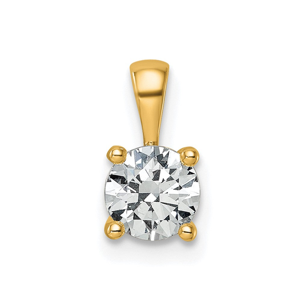 Lab Grown Diamond VS+ F+ Round Complete Four Prong Pendant