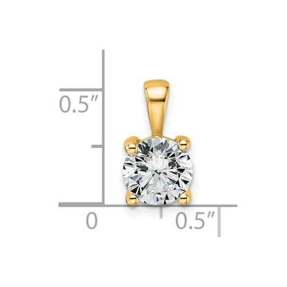 Lab Grown Diamond VS/SI+ G+ Round Complete Four Prong Pendant