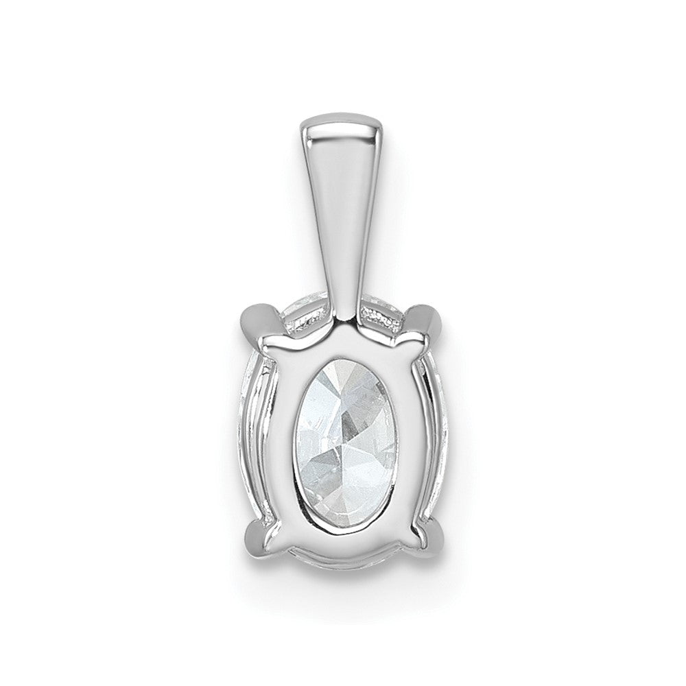 Lab Grown Diamond VS+ F+ Oval Complete Four Prong Pendant
