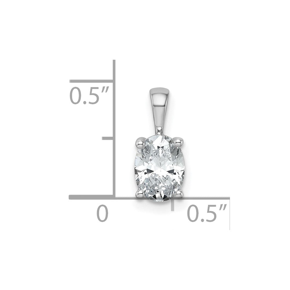 Lab Grown Diamond VS+ F+ Oval Complete Four Prong Pendant