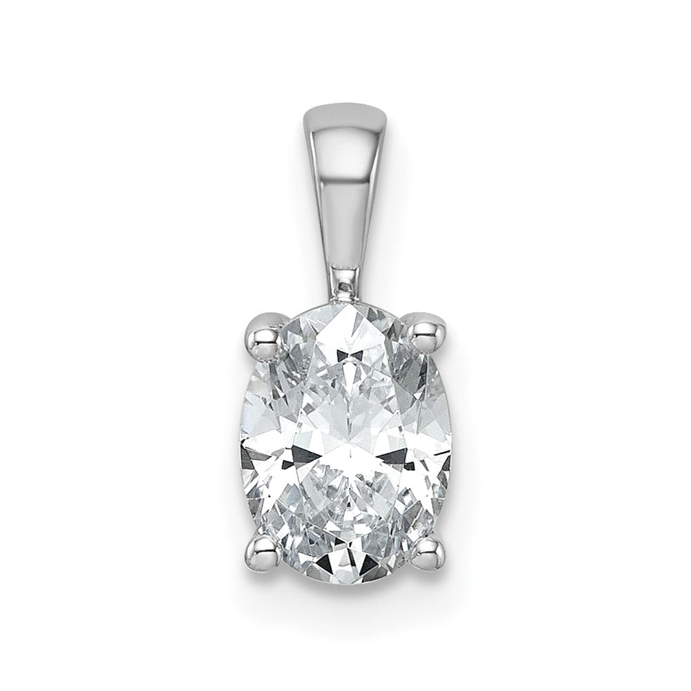 Lab Grown Diamond VS+ F+ Oval Complete Four Prong Pendant