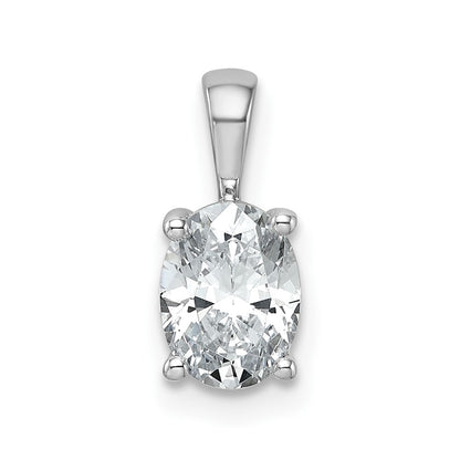 Lab Grown Diamond VS+ F+ Oval Complete Four Prong Pendant