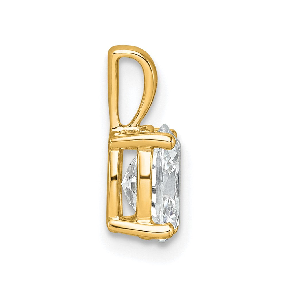 Lab Grown Diamond VS+ F+ Oval Complete Four Prong Pendant
