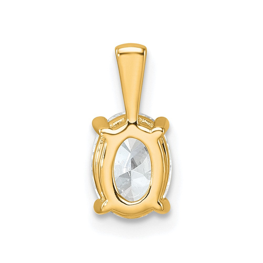 Lab Grown Diamond VS+ F+ Oval Complete Four Prong Pendant