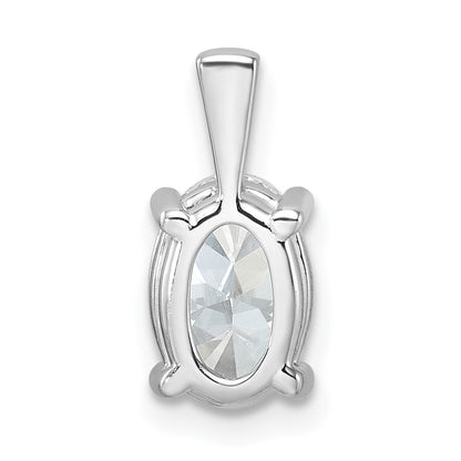 Lab Grown Diamond VS+ F+ Oval Complete Four Prong Pendant