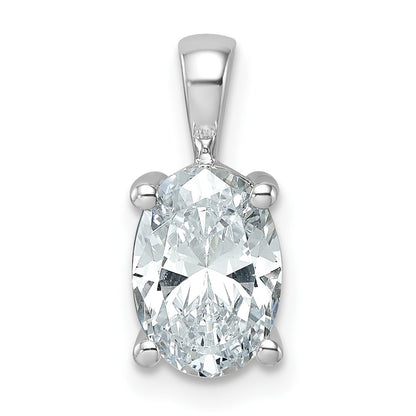 Lab Grown Diamond VS+ F+ Oval Complete Four Prong Pendant