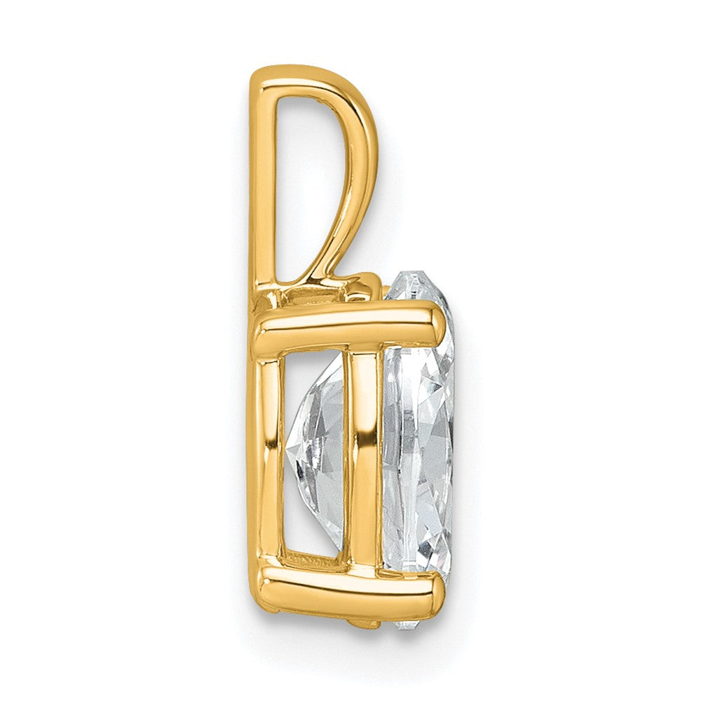 Lab Grown Diamond VS+ F+ Oval Complete Four Prong Pendant