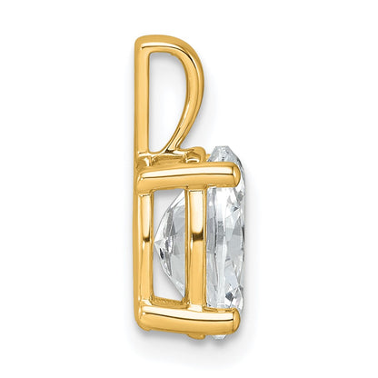 Lab Grown Diamond VS+ F+ Oval Complete Four Prong Pendant