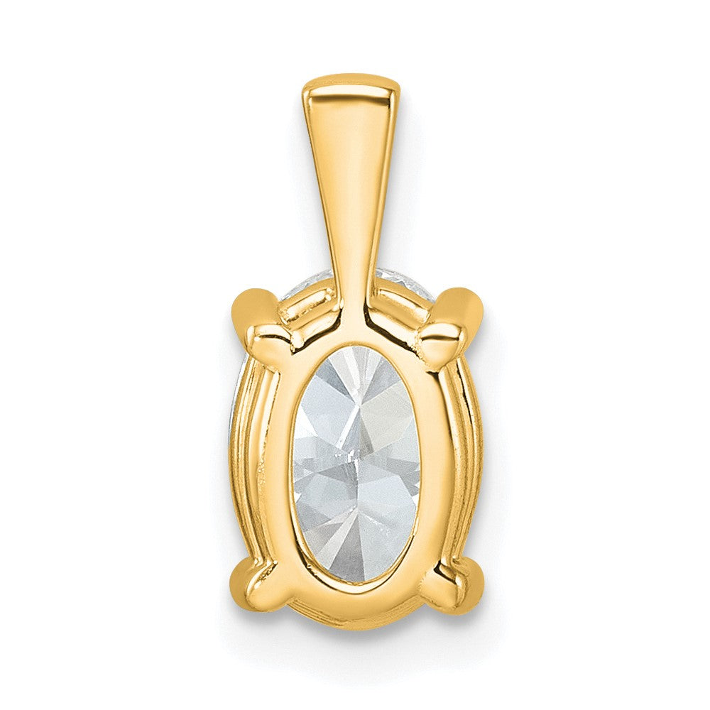 Lab Grown Diamond VS+ F+ Oval Complete Four Prong Pendant