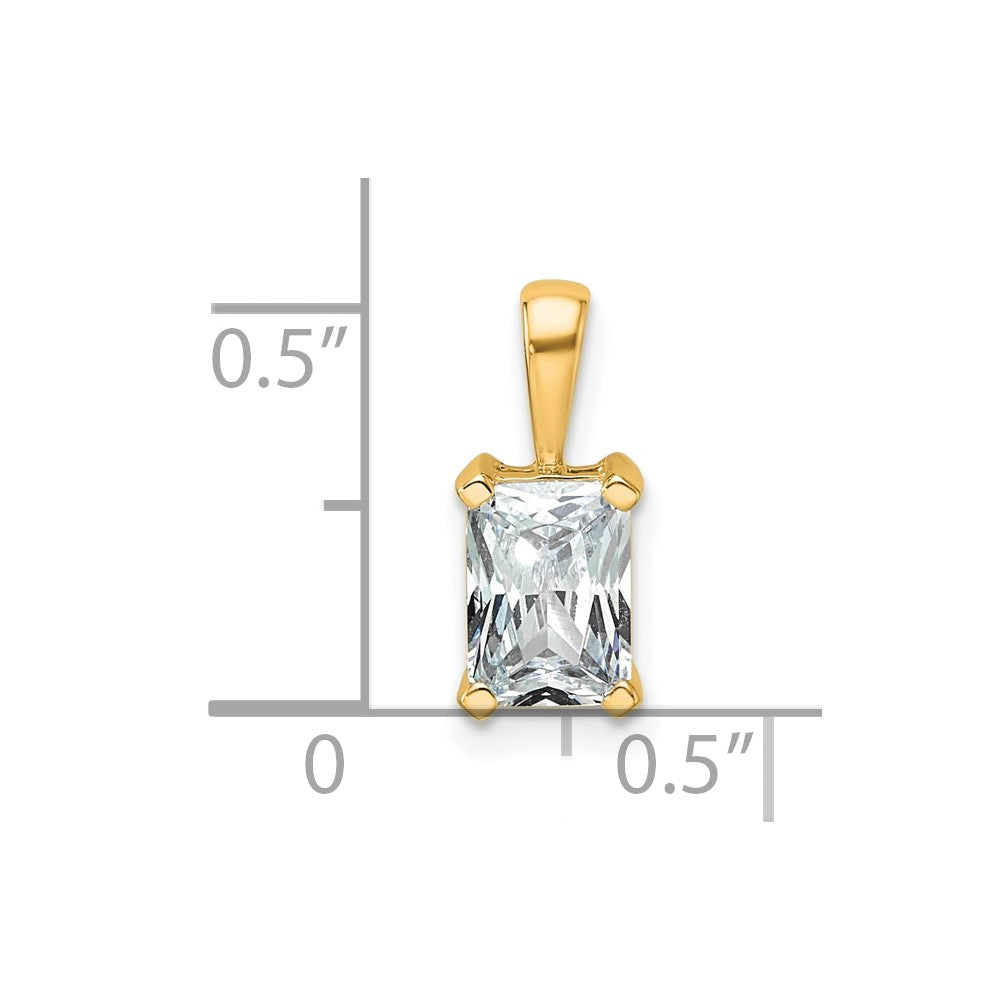 Lab Grown Diamond VS/SI+ G+ Radiant Complete Four Prong Pendant