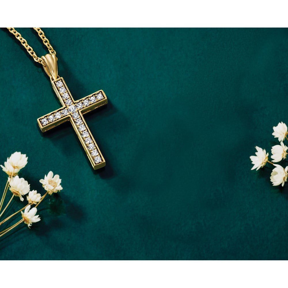 True Origin Lab Grown Diamond VS+ F+ Complete Cross Pendant
