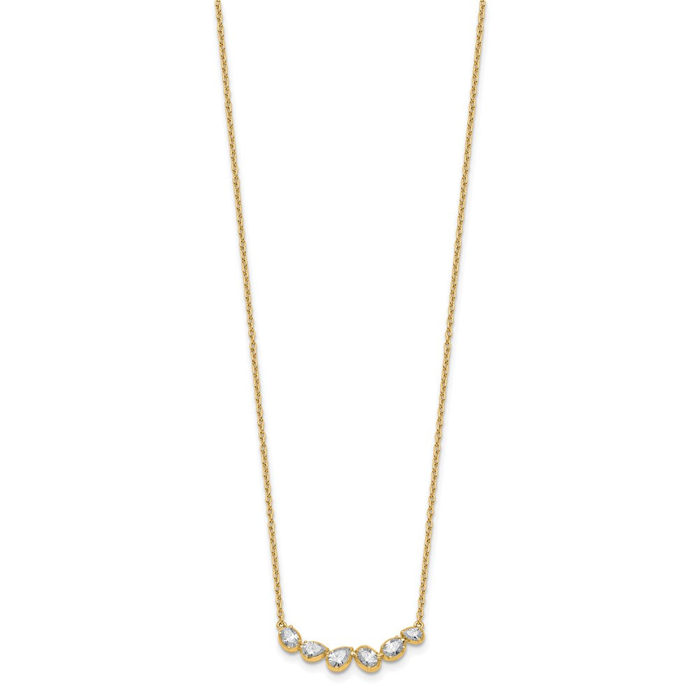 True Origin Lab Grown Diamond VS+ F+ 18 in Complete Fashion Bar Necklace