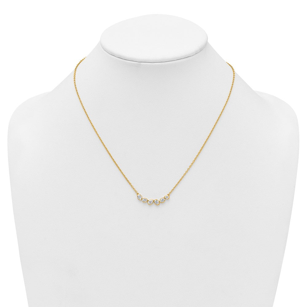 True Origin Lab Grown Diamond VS+ F+ 18 in Complete Fashion Bar Necklace