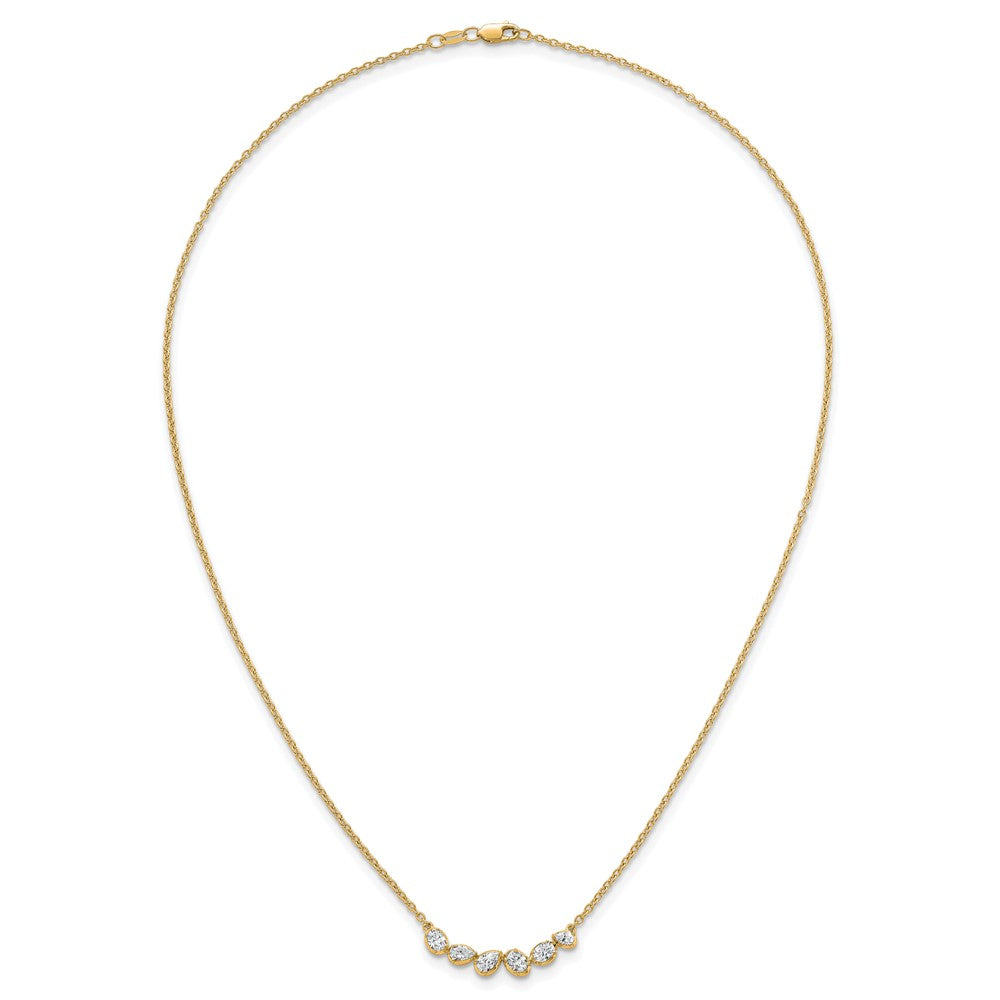 True Origin Lab Grown Diamond VS+ F+ 18 in Complete Fashion Bar Necklace