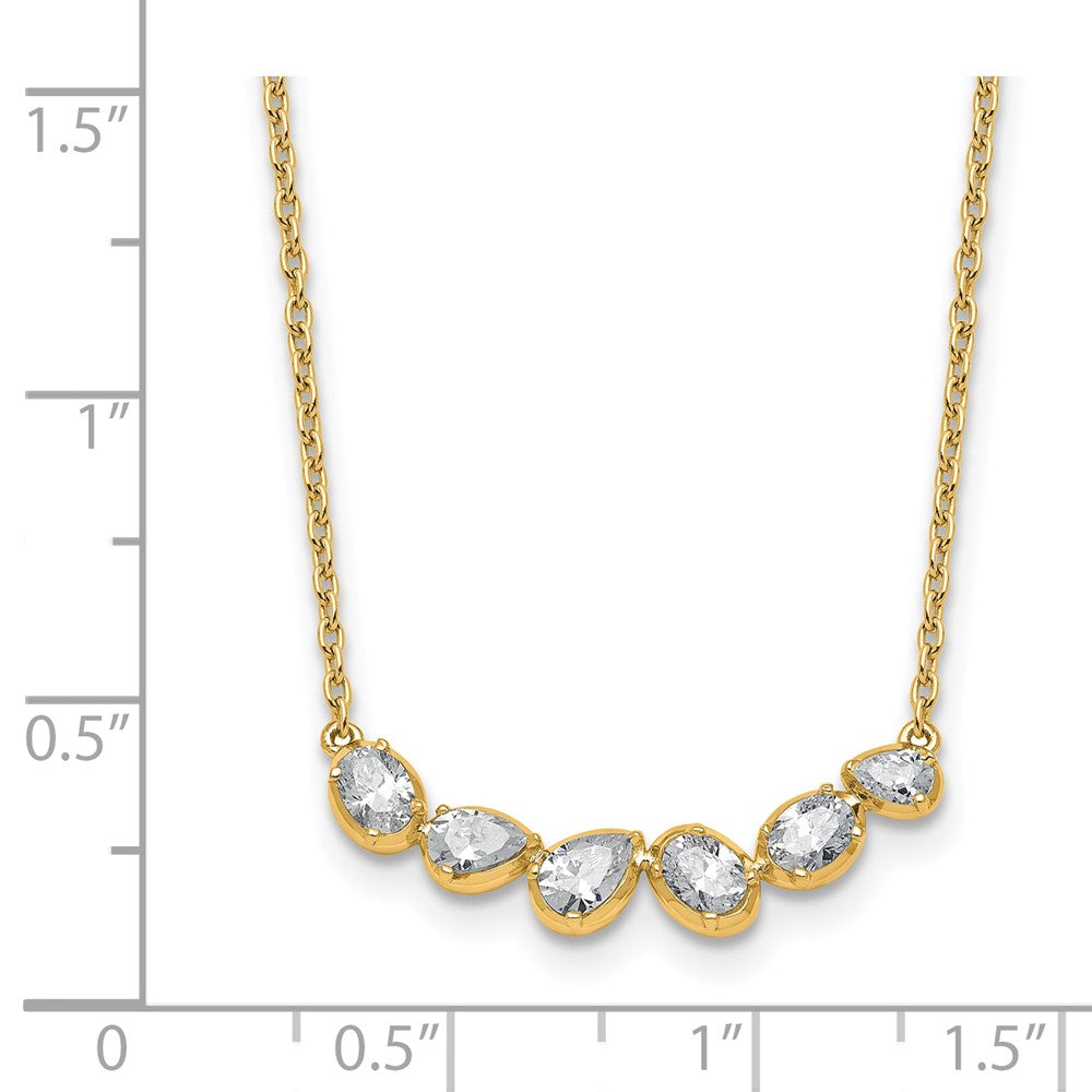 True Origin Lab Grown Diamond VS+ F+ 18 in Complete Fashion Bar Necklace