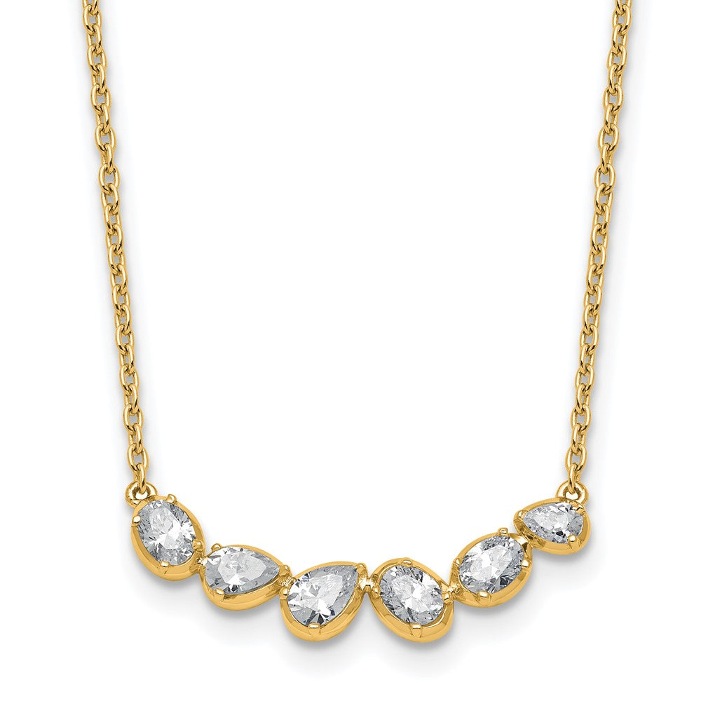 True Origin Lab Grown Diamond VS+ F+ 18 in Complete Fashion Bar Necklace