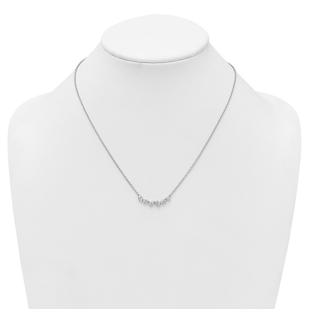 True Origin Lab Grown Diamond VS+ F+ 18 in Complete Fashion Bar Necklace