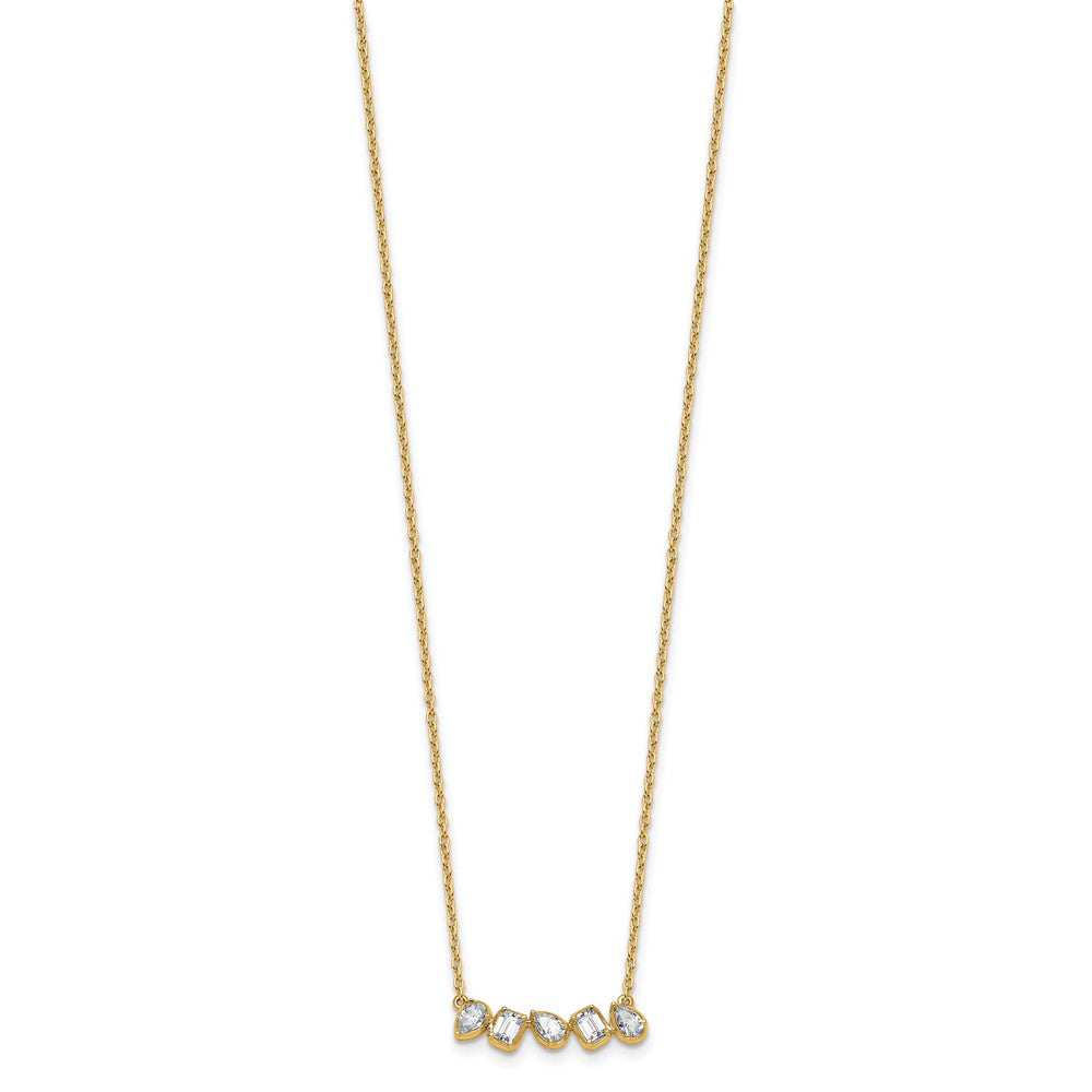 True Origin Lab Grown Diamond VS+ F+ 18 in Complete Fashion Bar Necklace