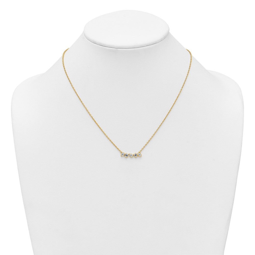 True Origin Lab Grown Diamond VS+ F+ 18 in Complete Fashion Bar Necklace