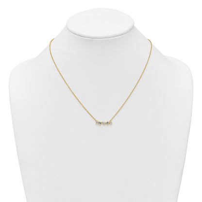 True Origin Lab Grown Diamond VS+ F+ 18 in Complete Fashion Bar Necklace