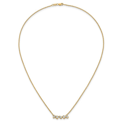 True Origin Lab Grown Diamond VS+ F+ 18 in Complete Fashion Bar Necklace