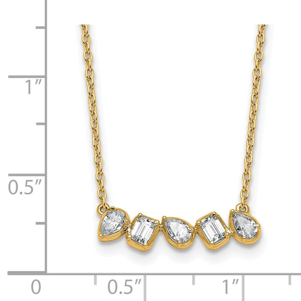 True Origin Lab Grown Diamond VS+ F+ 18 in Complete Fashion Bar Necklace