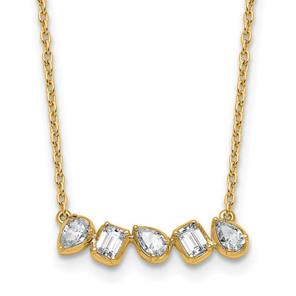 True Origin Lab Grown Diamond VS+ F+ 18 in Complete Fashion Bar Necklace