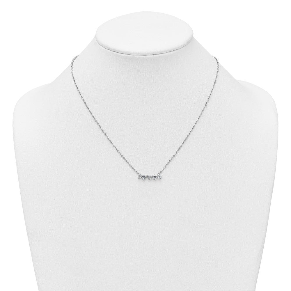 True Origin Lab Grown Diamond VS+ F+ 18 in Complete Fashion Bar Necklace
