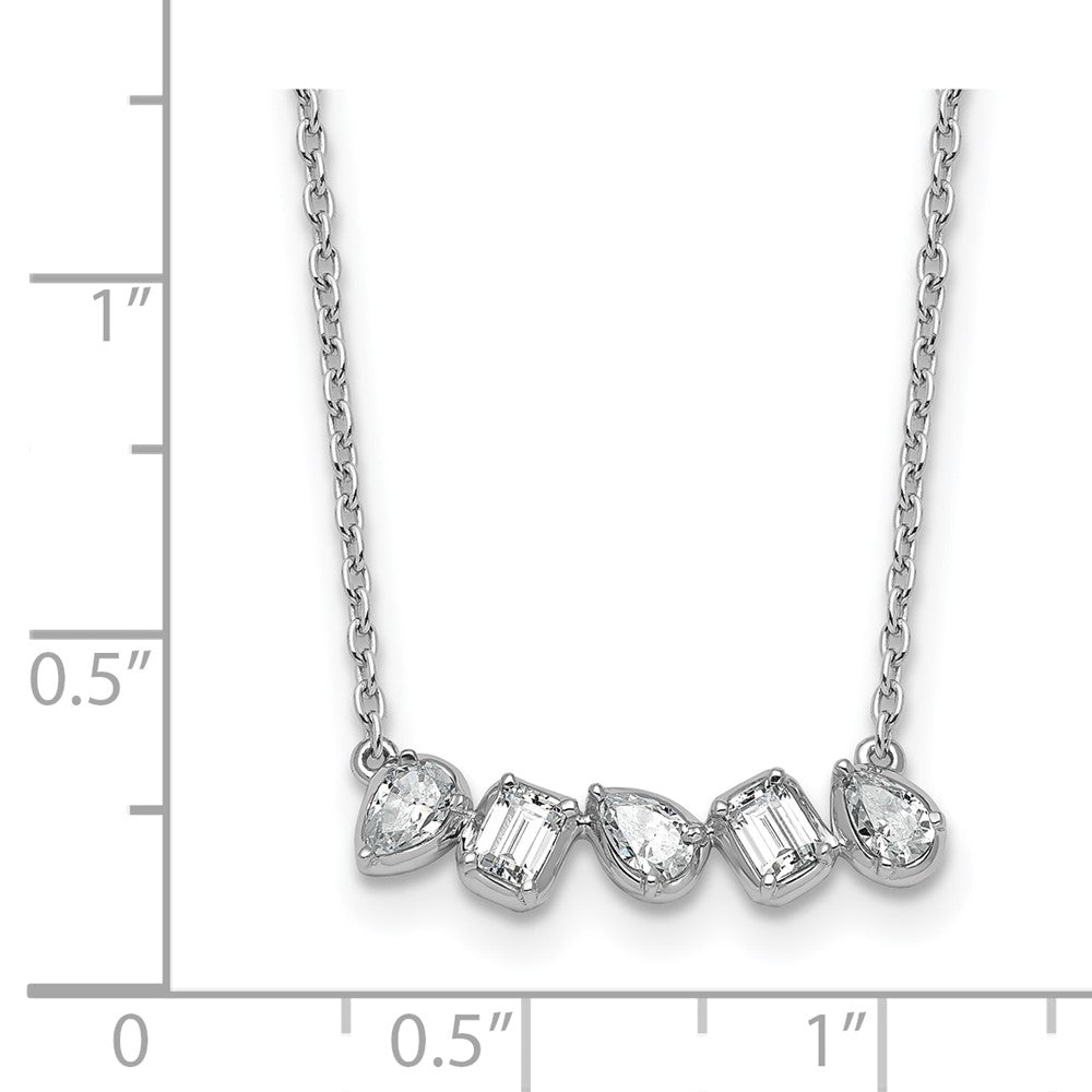 True Origin Lab Grown Diamond VS+ F+ 18 in Complete Fashion Bar Necklace