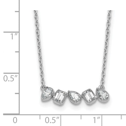 True Origin Lab Grown Diamond VS+ F+ 18 in Complete Fashion Bar Necklace