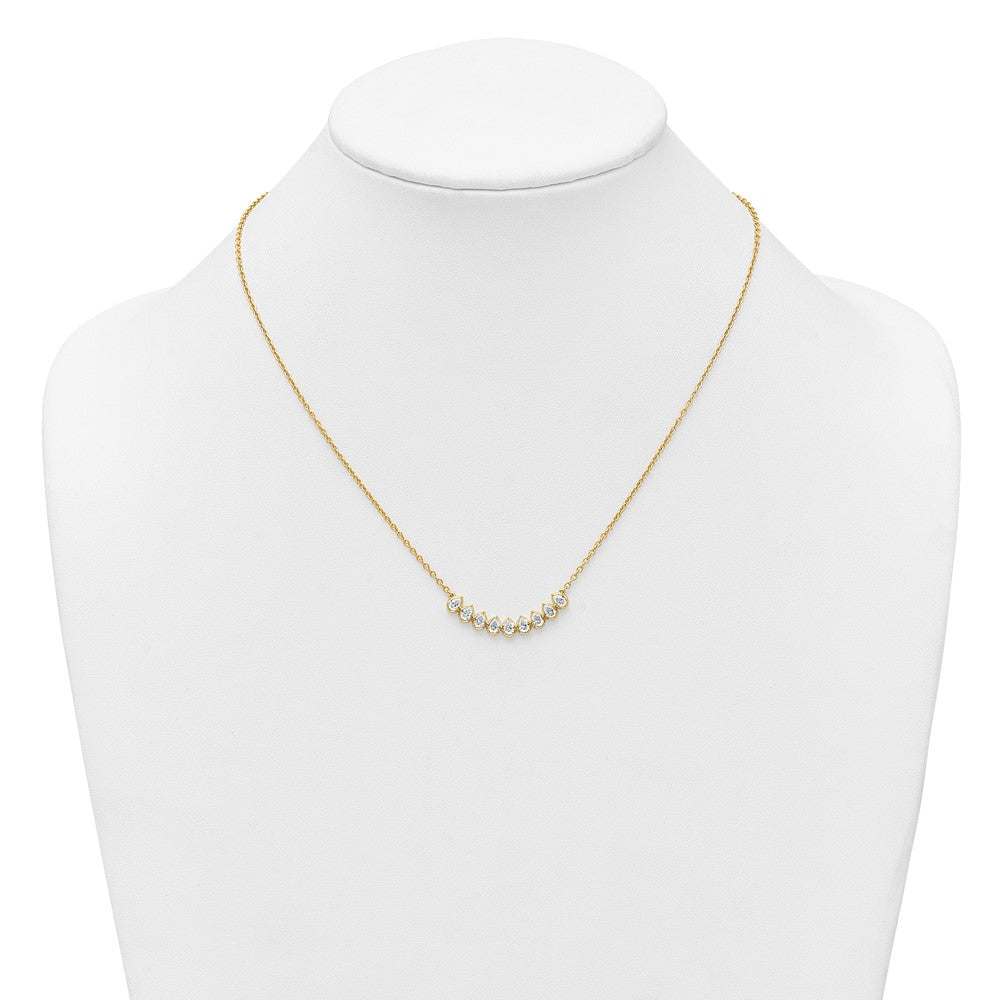 True Origin Lab Grown Diamond VS+ F+ 18 in Complete Fashion Bar Necklace
