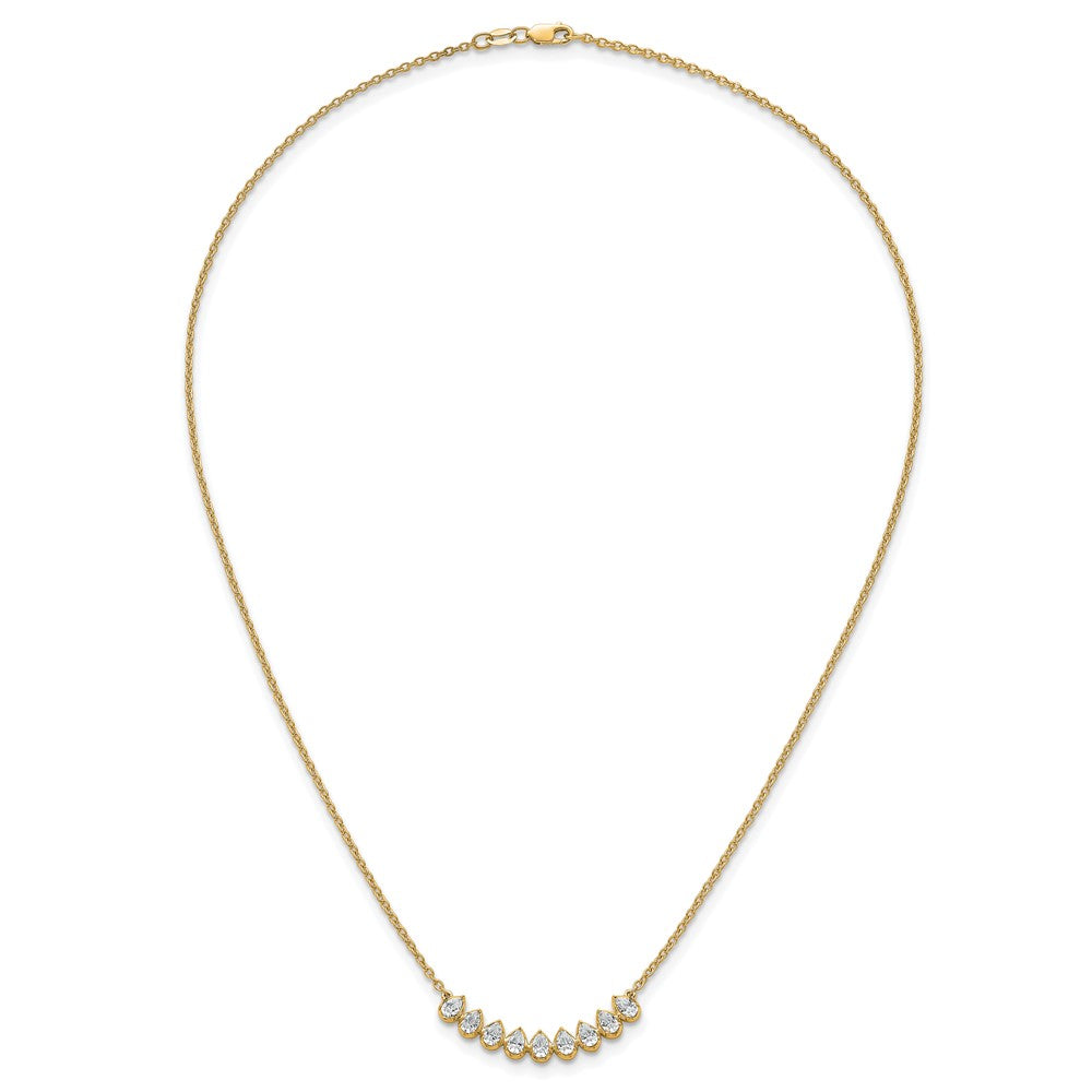 True Origin Lab Grown Diamond VS+ F+ 18 in Complete Fashion Bar Necklace
