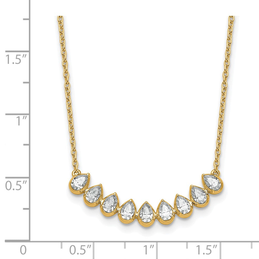 True Origin Lab Grown Diamond VS+ F+ 18 in Complete Fashion Bar Necklace