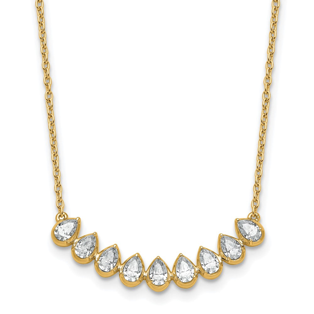 True Origin Lab Grown Diamond VS+ F+ 18 in Complete Fashion Bar Necklace