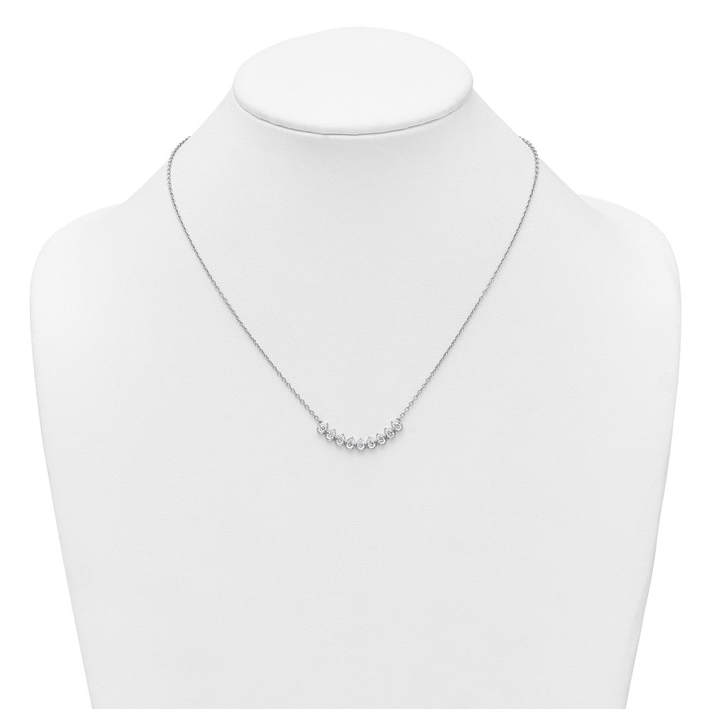True Origin Lab Grown Diamond VS+ F+ 18 in Complete Fashion Bar Necklace