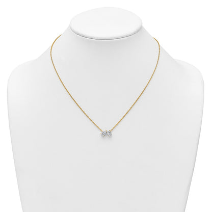 True Origin Lab Grown Diamond VS+ F+ 18 in Complete Two Stone Necklace
