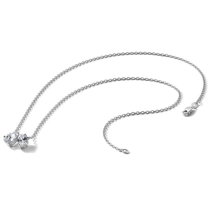 True Origin Lab Grown Diamond VS+ F+ 18 in Complete Two Stone Necklace