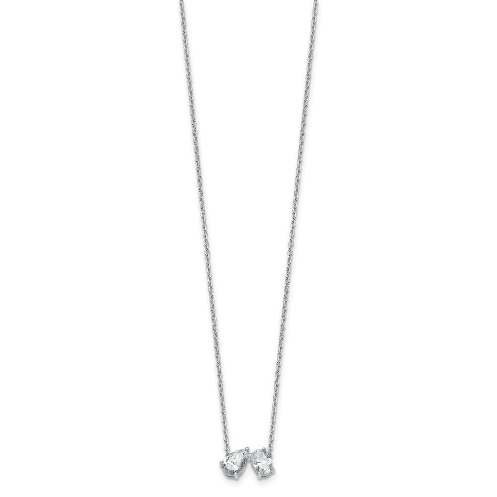 True Origin Lab Grown Diamond VS+ F+ 18 in Complete Two Stone Necklace