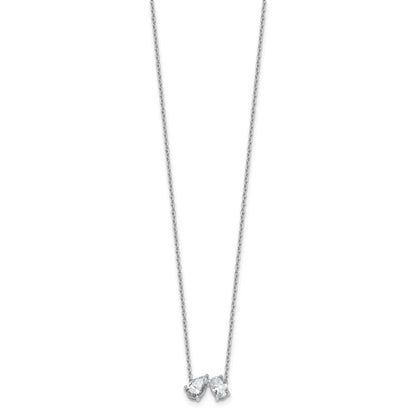 True Origin Lab Grown Diamond VS+ F+ 18 in Complete Two Stone Necklace