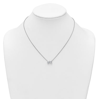 True Origin Lab Grown Diamond VS+ F+ 18 in Complete Two Stone Necklace